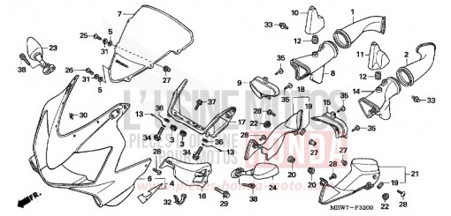 UPPER COWL CBR600F5 de 2005